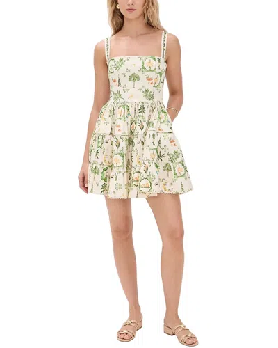 Anette Linen-blend Mini Dress In Multi