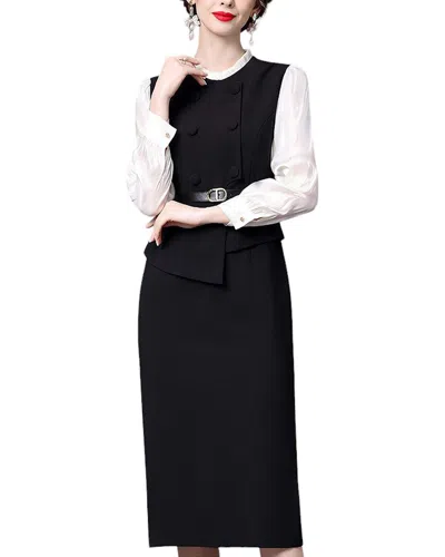 Anette Midi Dress In Black