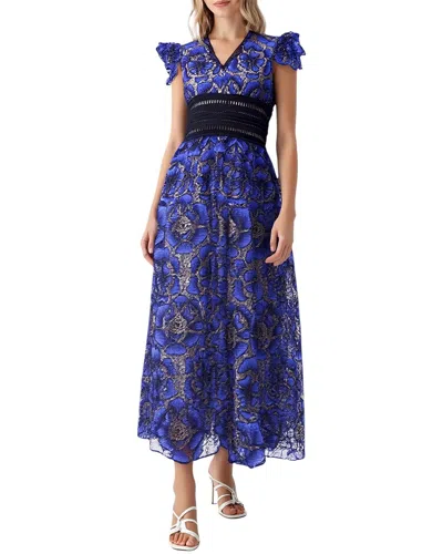 Anette Midi Dress In Blue