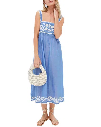 Anette Midi Dress In Sky-blue