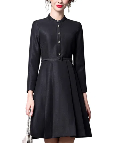 Anette Silk-blend Dress In Black