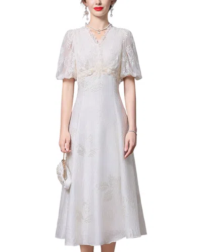 Anette Silk-blend Midi Dress In Multi