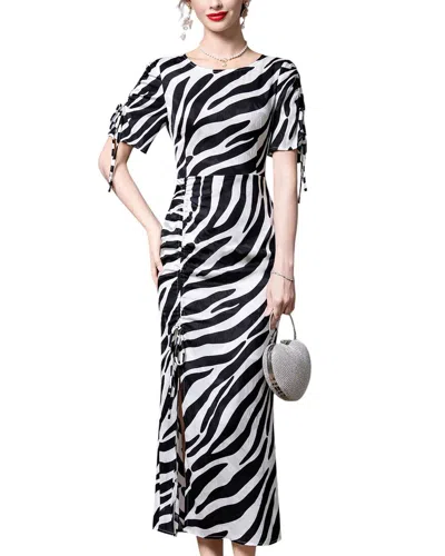 Anette Silk-blend Midi Dress In Black