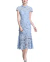 Anette Solid Midi Dress In Blue