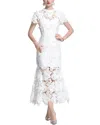 Anette Solid Midi Dress In White