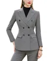 Anette Wool-blend Blazer In Grey