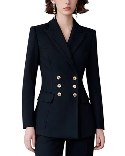 Anette Wool-blend Jacket In Blue