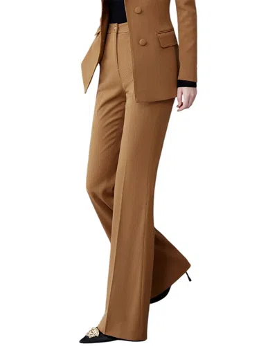 Anette Wool-blend Pant In Brown