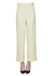 Anfiny Jeanne Wide Leg Trousers In Yellow