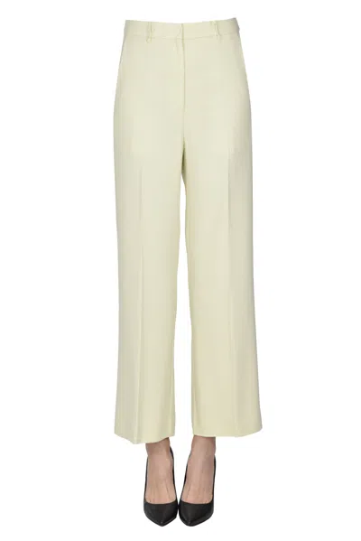Anfiny Jeanne Wide Leg Trousers In Yellow