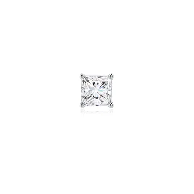 Angara 0.26 Ctw Prong-set Princess-cut Diamond Solitaire Stud Earring In Platinum/g