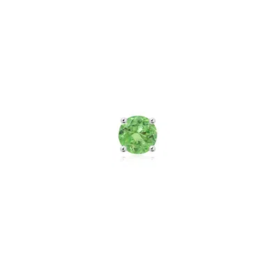 Angara 0.31 Ctw Basket-set Round Tsavorite Stud In Platinum/light Green