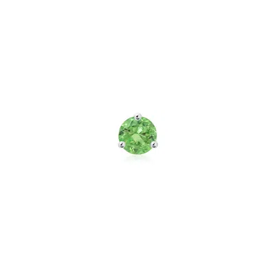 Angara 0.31 Ctw Martini-set Round Tsavorite Stud Earring In Platinum/light Green