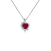Angara 0.31 Ctw Shell Style Heart Ruby Infinity Pendant In Red