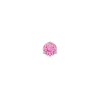 Angara 0.33 Ctw Martini-set Round Pink Sapphire Stud Earring In Platinum/baby Pink
