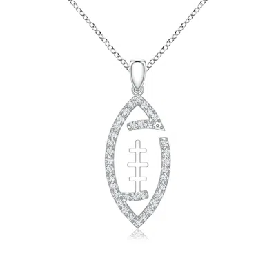 Angara 0.34 Ctw Lab-grown Diamond Football-inspired Charm Pendant In Silver
