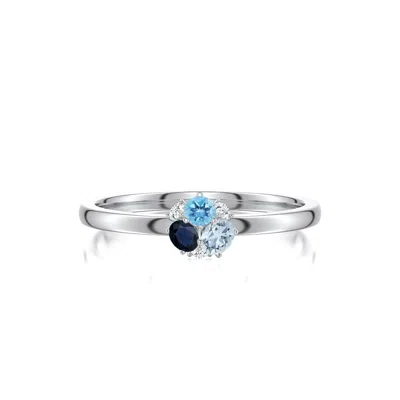 Angara 0.34 Ctw Prong-set Round Multi-gemstone Ring In Metallic