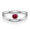 Angara 0.34 Ctw Round Ruby Bypass Split Shank Engagement Ring In Metallic