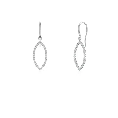 Angara 0.34 Ctw U-pavé Lab-grown Diamond Marquise Drop Earrings In Brown