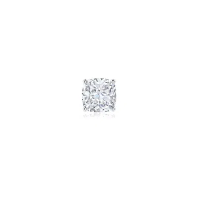 Angara 0.36 Ctw Cushion Diamond Solitaire Stud Earring In Platinum/g