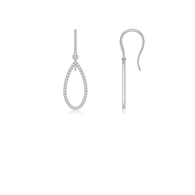 Angara 0.36 Ctw U-pavé Lab-grown Diamond Teardrop Earrings In Metallic