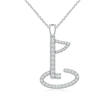 Angara 0.38 Ctw Lab-grown Diamond Golf Course-inspired Charm Pendant In Metallic