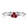 Angara 0.4 Ctw Multi-size Round Ruby Ring In Metallic