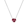 Angara 0.41 Ctw Multi-size Round Ruby Pendant In Metallic