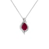 Angara 0.42 Ctw Shell Style Pear Ruby Infinity Pendant In Metallic