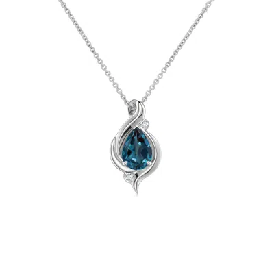 Angara 0.43 Ctw Shell Style Pear Lab-grown Alexandrite Infinity Pendant In Platinum/bluish Green Changing To Brownish Or Pinkish Purple