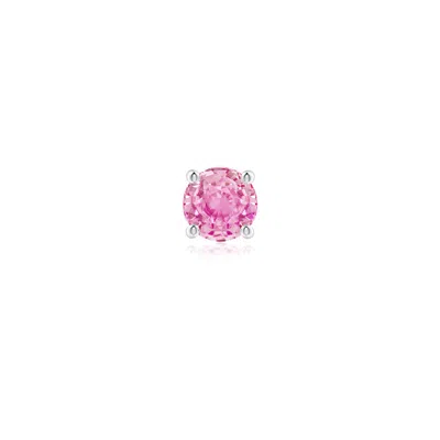 Angara 0.45 Ctw Vintage Style Round Pink Sapphire Solitaire Stud Earring In Platinum/baby Pink