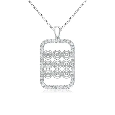 Angara 0.46 Ctw Lab-grown Diamond Mahjong Nine Of Circles Charm Pendant In Metallic