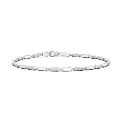 Angara 0.48 Ctw Men's Lab-grown Diamond Octagon Tennis Bracelet In Silver