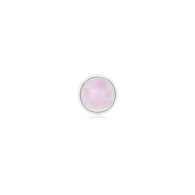 Angara 0.5 Ctw Bezel-set Rose Quartz Solitaire Stud Earring In Platinum/very Light Pink