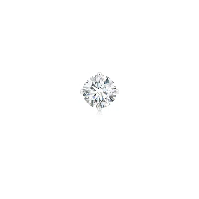 Angara 0.5 Ctw Claw-set Round Diamond Solitaire Stud Earring In Platinum/g