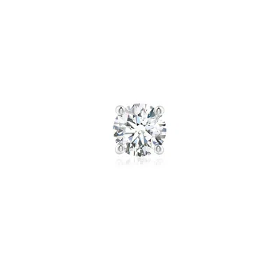Angara 0.5 Ctw Vintage Style Round Diamond Solitaire Stud Earring In Platinum/g