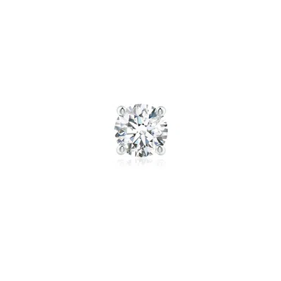 Angara 0.5 Ctw Vintage Style Round Lab-grown Diamond Solitaire Stud Earring In Platinum/d-e