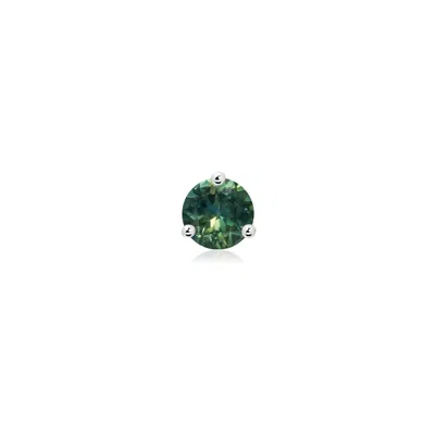 Angara 0.6 Ctw Martini-set Round Teal Montana Sapphire Stud Earring In Platinum/strong Greenish Blue