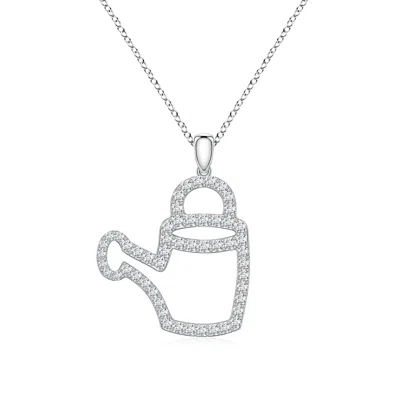 Angara 0.7 Ctw Lab-grown Diamond Watering Can-inspired Charm Pendant In Metallic