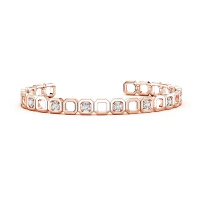 Angara 0.74 Ctw Alternating Diamond Men's Octagon Cuff Bracelet In Gold