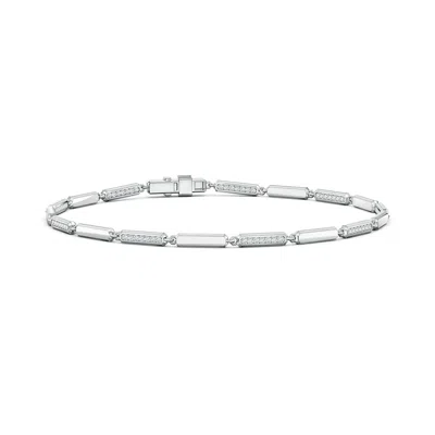 Angara 0.76 Ctw Men's Lab-grown Diamond Medium Octagon Tennis Bracelet In Silver