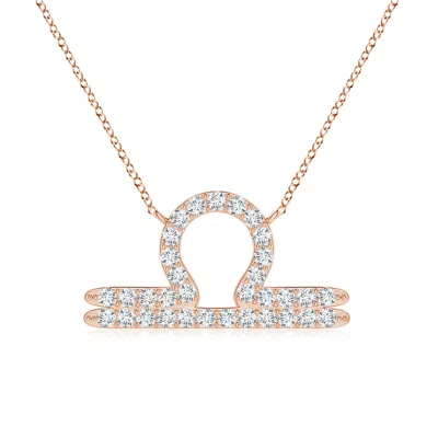 Angara 0.9 Mm Diamond Libra Zodiac Sign Pendant In Gold