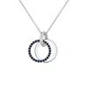 Angara 1 Mm Interlocking Blue Sapphire Open Circle Pendant In Metallic