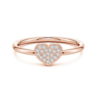 Angara 1 Mm Pavé Diamond Heart Ring In Gold
