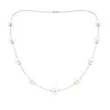 Angara 10-10.5mm 20" Freshwater Pearl Station Necklace In White Gold/white