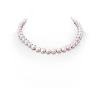 Angara 10-11mm 10-11mm, 16" Classic Freshwater Pearl Necklace In Metallic