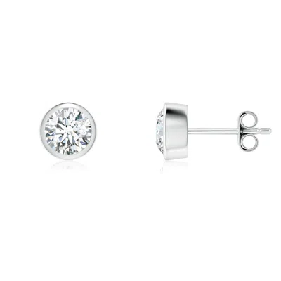 Angara 1.0 Ctw Classic Diamond Men's Stud Earrings In Platinum/g