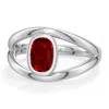 Angara 1.0 Ctw Cushion Rectangular Lab-grown Ruby Bypass Split Shank Engagement Ring In Platinum/deep Rich Red