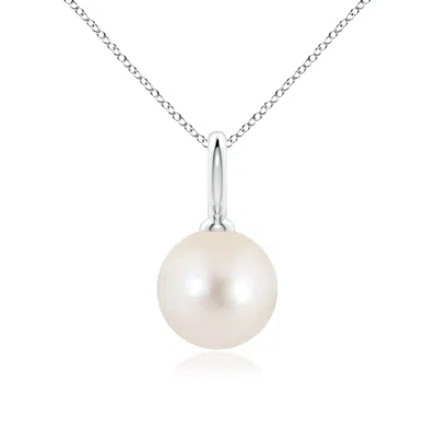 Angara 10mm Classic Freshwater Pearl Solitaire Pendant In Metallic
