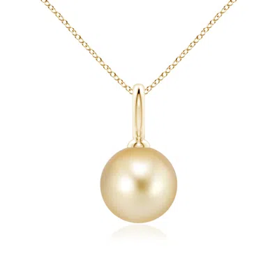 Angara 10mm Classic Golden South Sea Pearl Solitaire Pendant